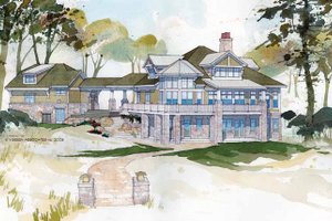 Exterior - Rear Elevation 3 for Craftsman House Plan #928-175 - 4 bed, 3.5 bath