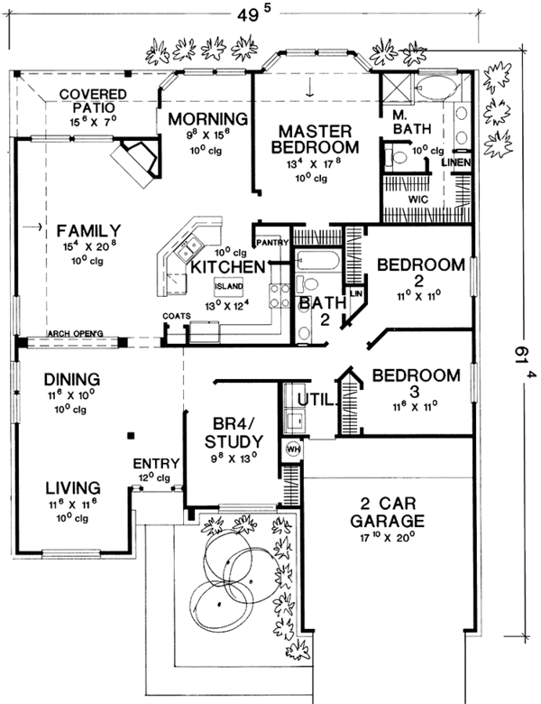 Architectural House Design - Floor Plan - Main Floor Plan #472-74