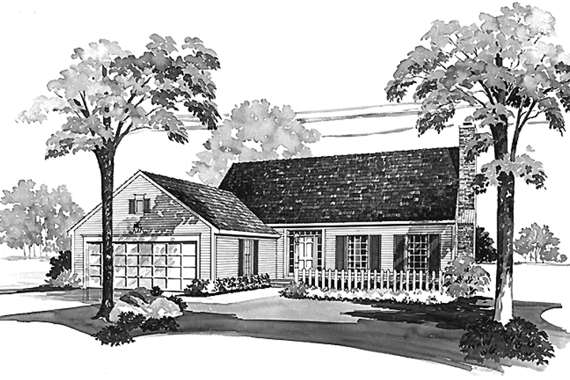 House Blueprint - Colonial Exterior - Front Elevation Plan #72-654