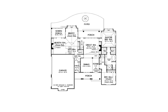 Floor Plan - Main Floor for European House Plan #929-870 - 5 bed, 4 bath