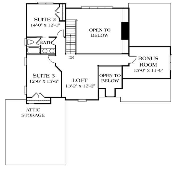 Home Plan - Traditional Floor Plan - Upper Floor Plan #453-219