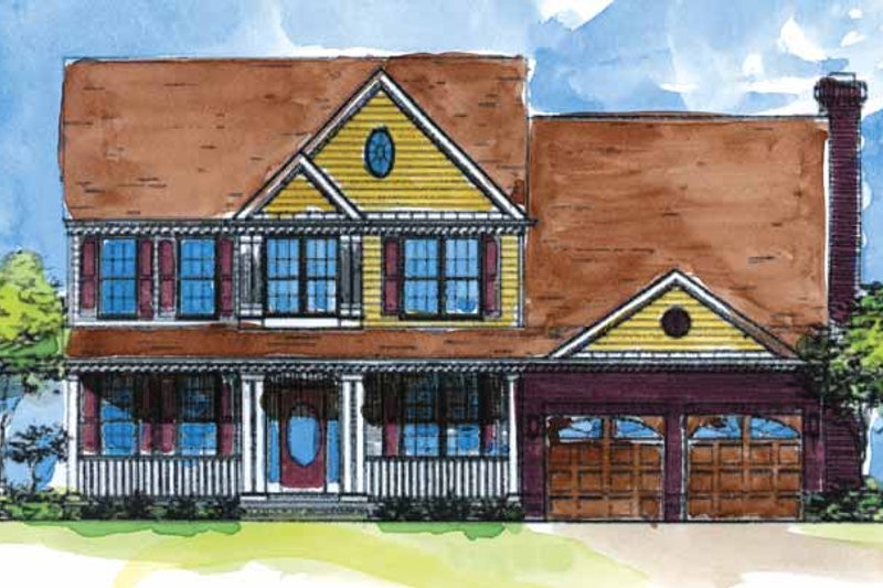 Dream House Plan - Colonial Exterior - Front Elevation Plan #320-906