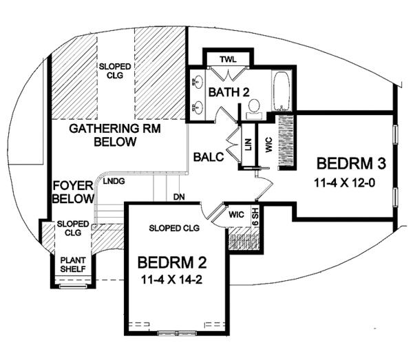 Dream House Plan - Colonial Floor Plan - Upper Floor Plan #328-409