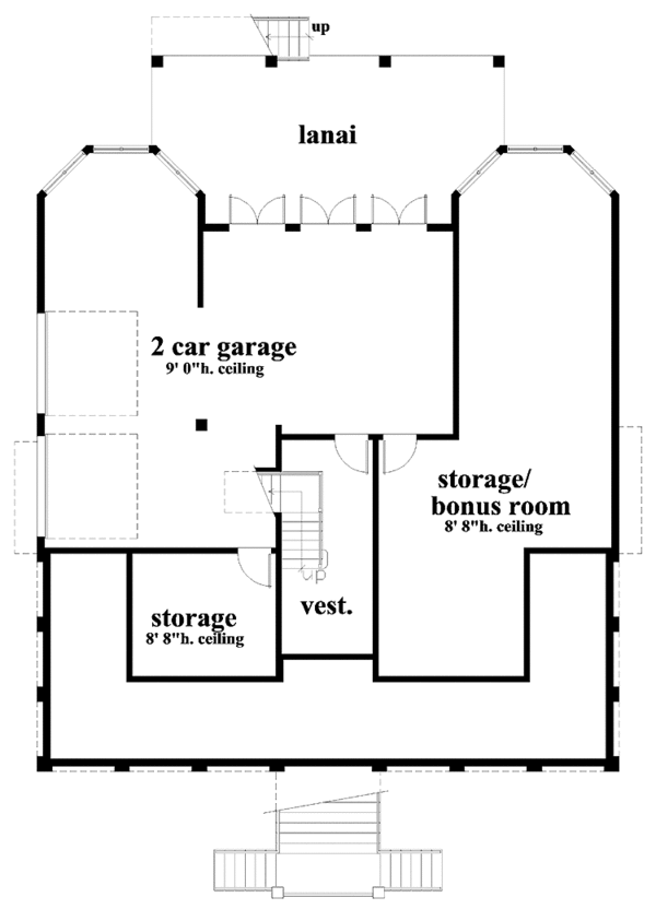 Country Floor Plan - Lower Floor Plan #930-142