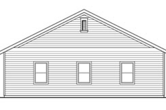 Exterior - Other Elevation 1 for Traditional House Plan #124-791, 1 bath
