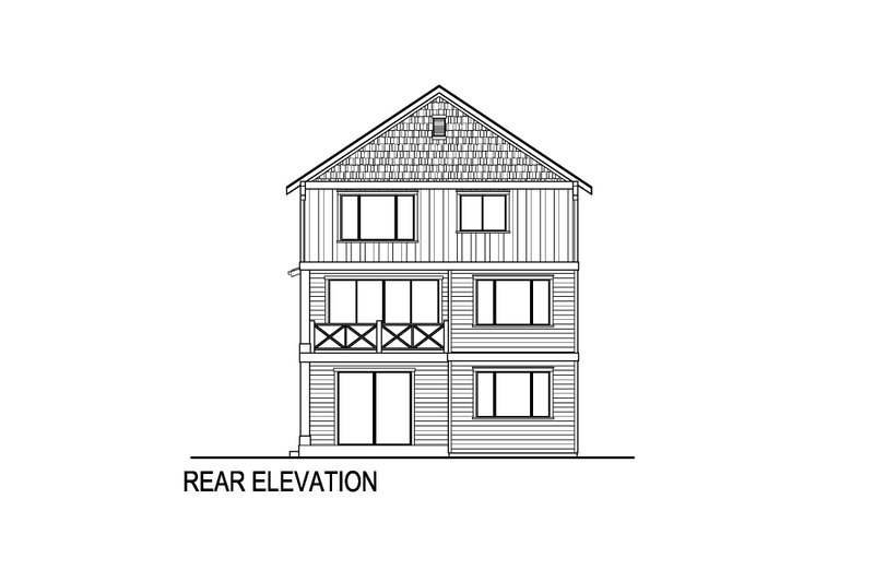 Architectural House Design - Exterior - Rear Elevation for Traditional House Plan #569-94 - 5 bed, 3.5 bath