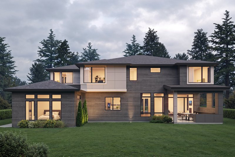 Dream House Plan - Exterior - Rear Elevation for Contemporary House Plan #1066-278 - 4 bed, 4.5 bath