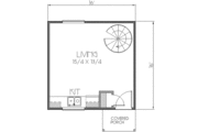 Craftsman Style House Plan - 1 Beds 1 Baths 512 Sq/Ft Plan #423-22 