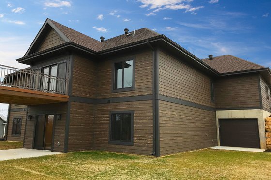 Exterior - Rear Elevation for Ranch House Plan #70-1498 - 4 bed, 3 bath