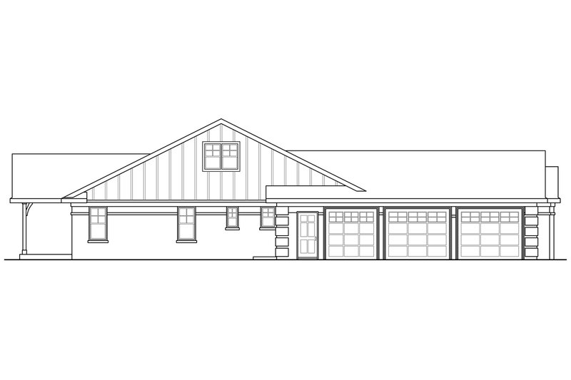 House Plan Design - Exterior - Other Elevation for Ranch House Plan #124-900 - 3 bed, 3 bath