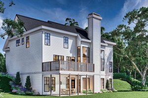 Exterior - Rear Elevation 1 for Traditional House Plan #119-453 - 5 bed, 4 bath