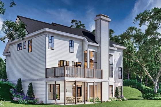 Exterior - Rear Elevation 1 for Traditional House Plan #119-453 - 5 bed, 4 bath