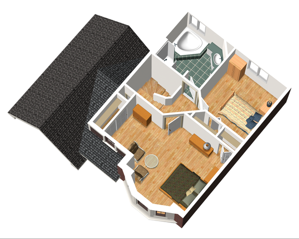 Traditional Floor Plan - Upper Floor Plan #25-4470