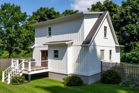 Exterior - Rear Elevation for Farmhouse House Plan #79-154 - 3 bed, 2.5 bath