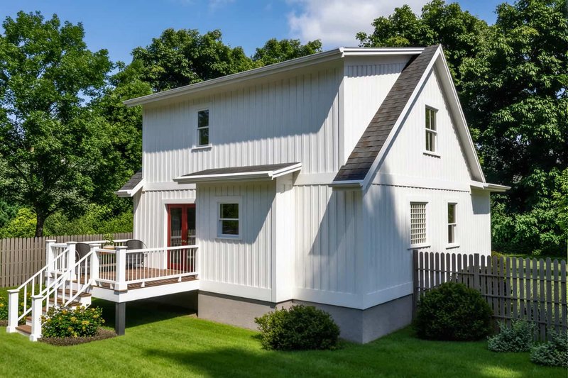 Architectural House Design - Exterior - Rear Elevation for Farmhouse House Plan #79-154 - 3 bed, 2.5 bath