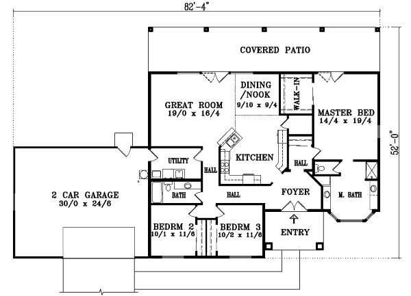 Home Plan - European Floor Plan - Main Floor Plan #1-1381