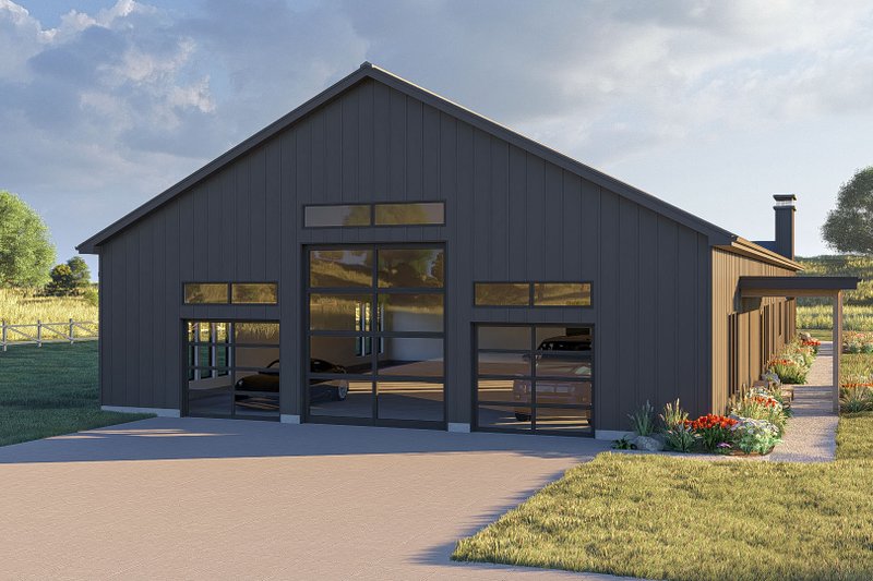 House Design - Exterior - Other Elevation for Barndominium House Plan #455-324 - 3 bed, 3.5 bath