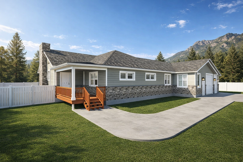 Architectural House Design - Exterior - Front Elevation 6 for Craftsman House Plan #1060-452 - 3 bed, 2.5 bath