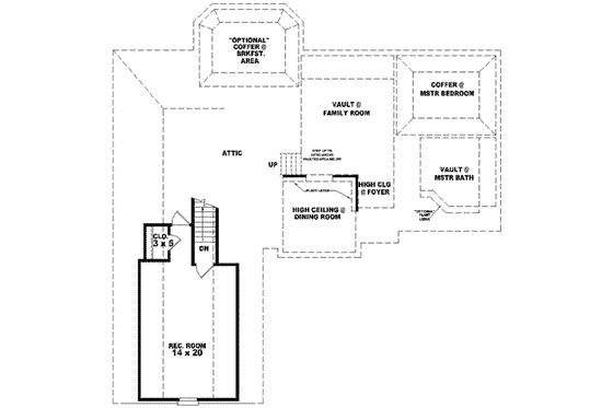 Floor Plan - Upper Floor for Traditional House Plan #81-897 - 3 bed, 2 bath