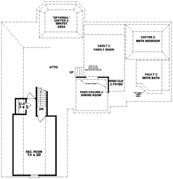Traditional Floor Plan - Upper Floor Plan #81-897