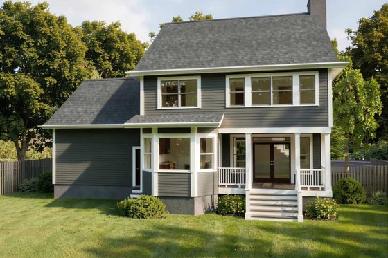 Exterior - Front Elevation 3 for Craftsman House Plan #79-258 - 3 bed, 2.5 bath