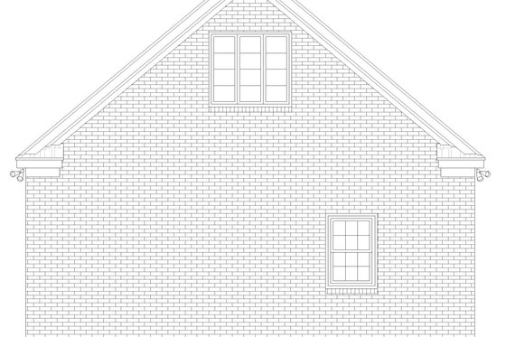Exterior - Rear Elevation for Country House Plan #932-369, 0 bath