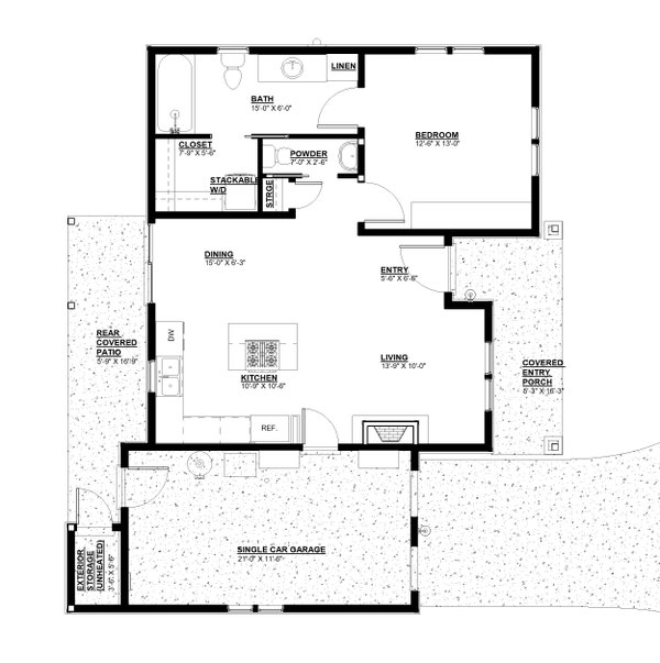 Traditional Floor Plan - Main Floor Plan #895-130
