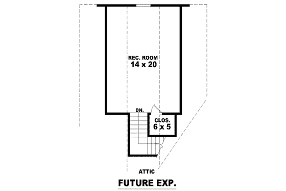 Floor Plan - Other Floor for Southern House Plan #81-1014 - 3 bed, 2 bath