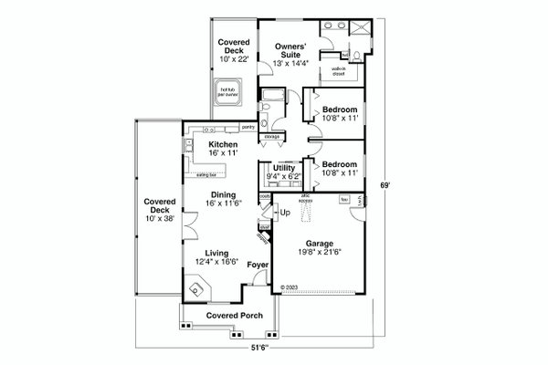 Dream House Plan - Craftsman Floor Plan - Main Floor Plan #124-1341