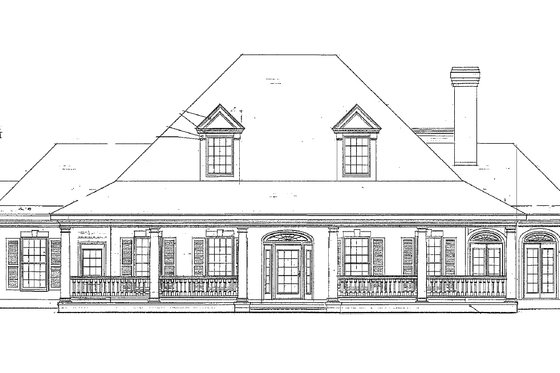 Exterior - Other Elevation for Southern House Plan #410-146 - 4 bed, 3.5 bath