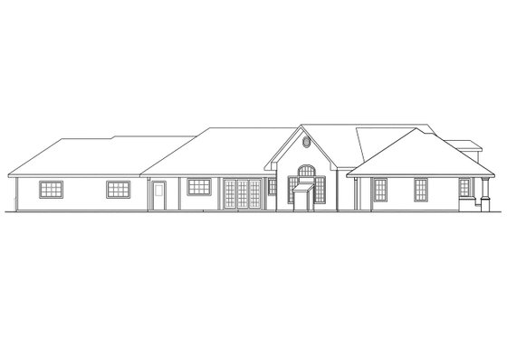 Exterior - Rear Elevation for Modern House Plan #124-281 - 4 bed, 2.5 bath