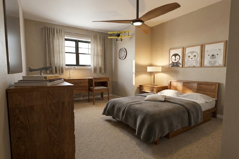 House Blueprint - Interior - Bedroom 1 for Colonial House Plan #126-118 - 3 bed, 2.5 bath