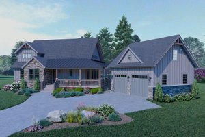House Blueprint - Country Exterior - Front Elevation Plan #932-1346