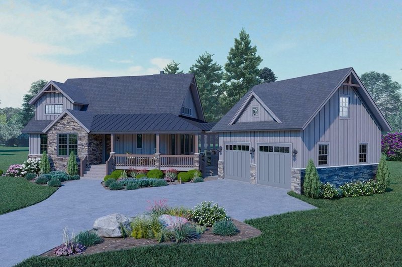 House Blueprint - Country Exterior - Front Elevation Plan #932-1346