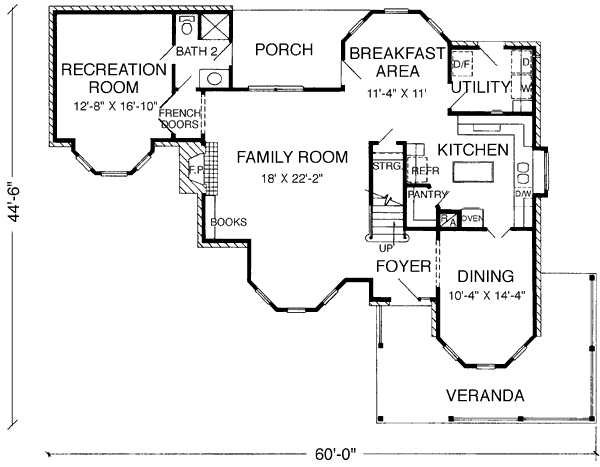 Victorian Floor Plan - Main Floor Plan #410-200