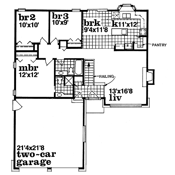 Traditional Floor Plan - Main Floor Plan #47-232