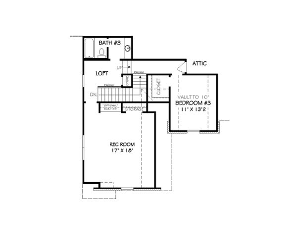 European Floor Plan - Upper Floor Plan #424-249