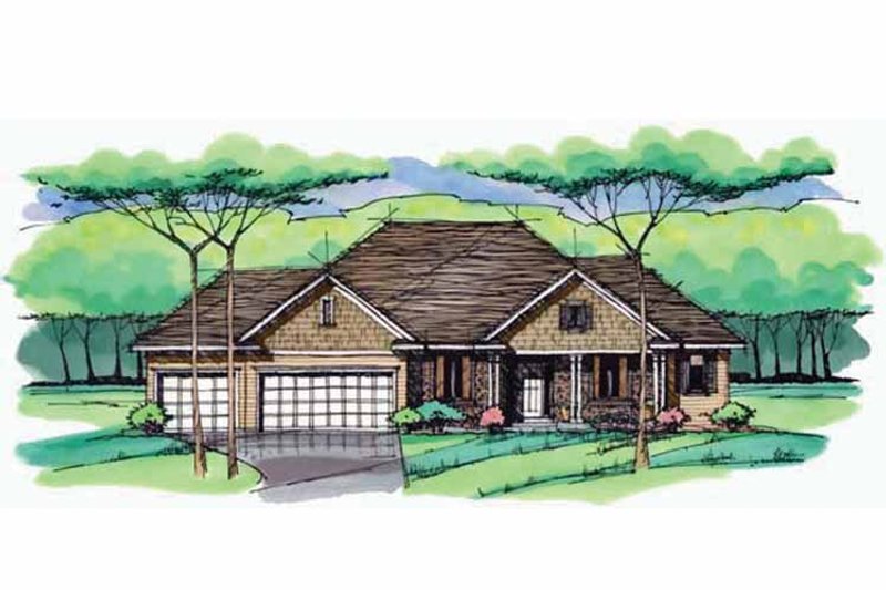 Home Plan - Exterior - Front Elevation 3 for European House Plan #51-985 - 1 bed, 1.5 bath