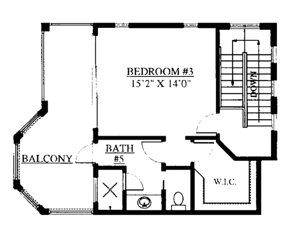 House Design - Mediterranean Floor Plan - Upper Floor Plan #1017-99
