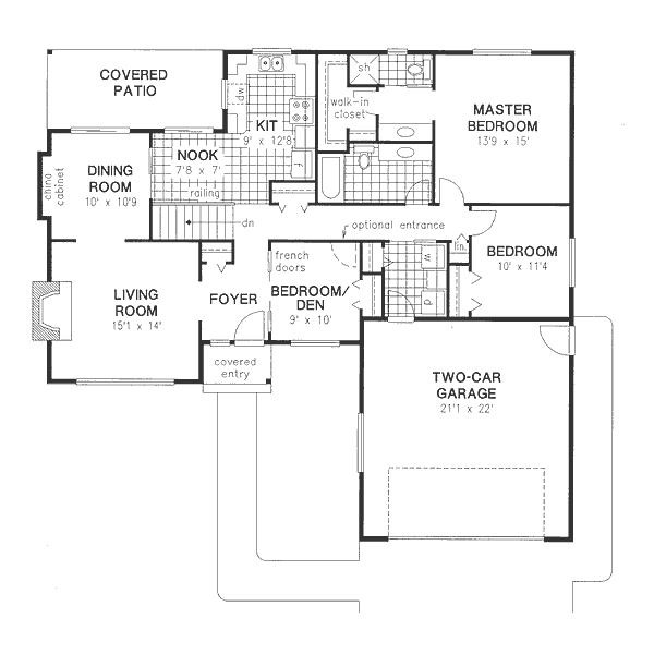 European Floor Plan - Main Floor Plan #18-8957