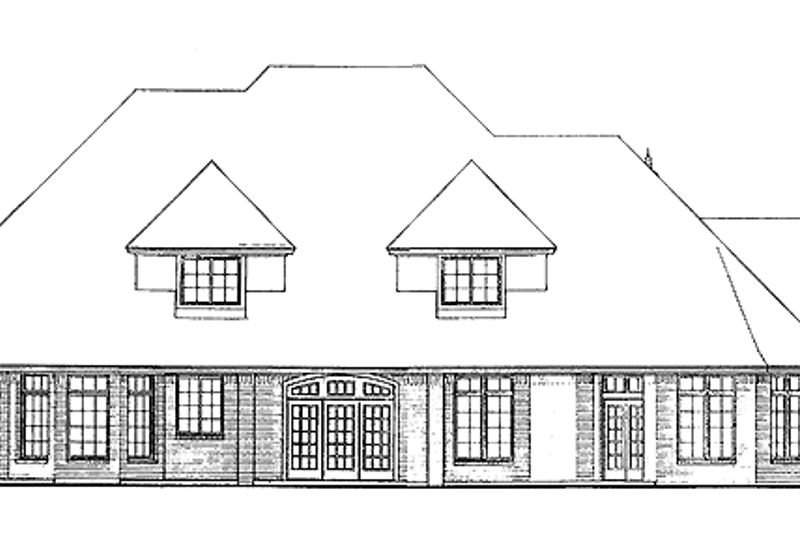 Dream House Plan - Exterior - Rear Elevation for European House Plan #310-1133 - 5 bed, 4.5 bath