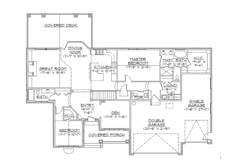 Home Plan - Floor Plan - Main Floor for Traditional House Plan #945-94 - 2 bed, 2.5 bath