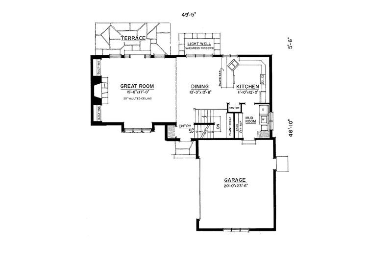 Architectural House Design - Floor Plan - Main Floor for Country House Plan #1016-80 - 3 bed, 2.5 bath