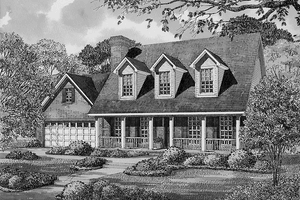 Country Exterior - Front Elevation Plan #17-2759