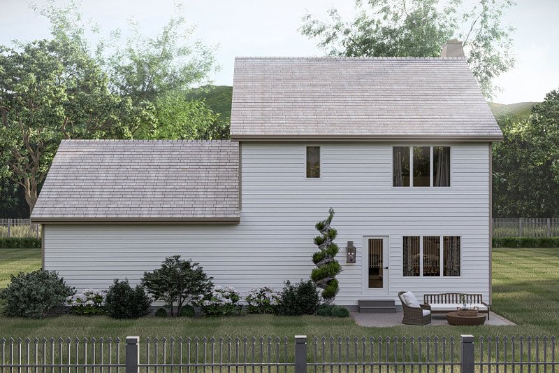 Architectural House Design - Exterior - Rear Elevation for Tudor House Plan #455-763 - 3 bed, 2.5 bath