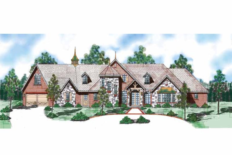 Home Plan - Exterior - Front Elevation 3 for Traditional House Plan #52-253 - 4 bed, 3.5 bath