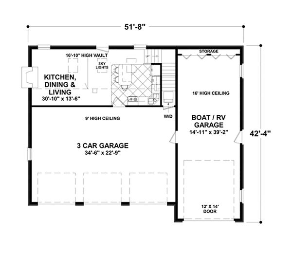 Home Plan - Craftsman Floor Plan - Main Floor Plan #56-617