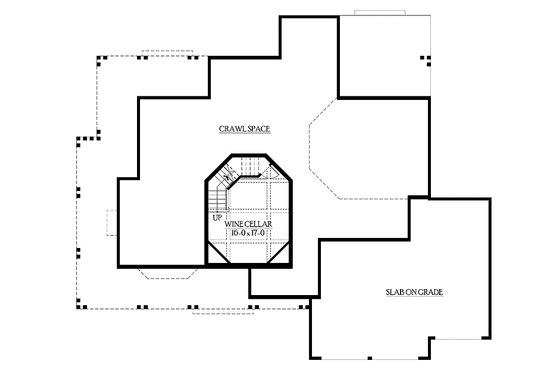 Floor Plan - Lower Floor for Craftsman House Plan #132-507 - 4 bed, 3.5 bath