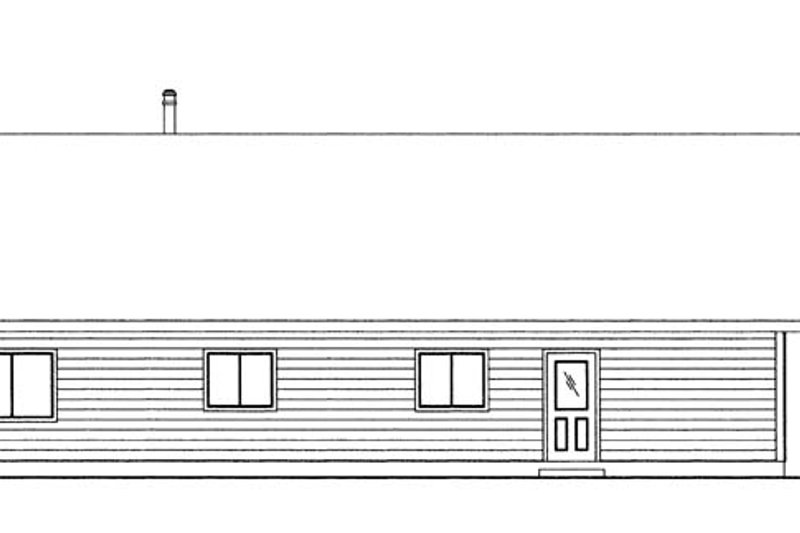 Dream House Plan - Exterior - Rear Elevation for Cabin House Plan #117-857 - 3 bed, 2 bath