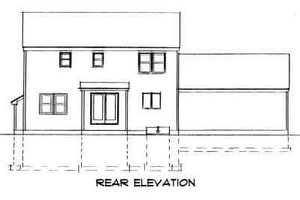 Exterior - Rear Elevation for Colonial House Plan #75-181 - 3 bed, 2.5 bath